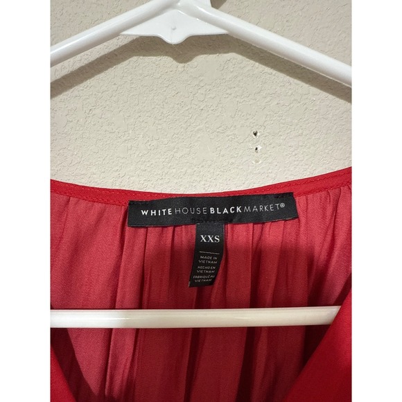 Vampire Red Tie Waist Blouse XXS Fairycore Indie Whimsigoth Peasant Whimsical - Picture 3 of 6